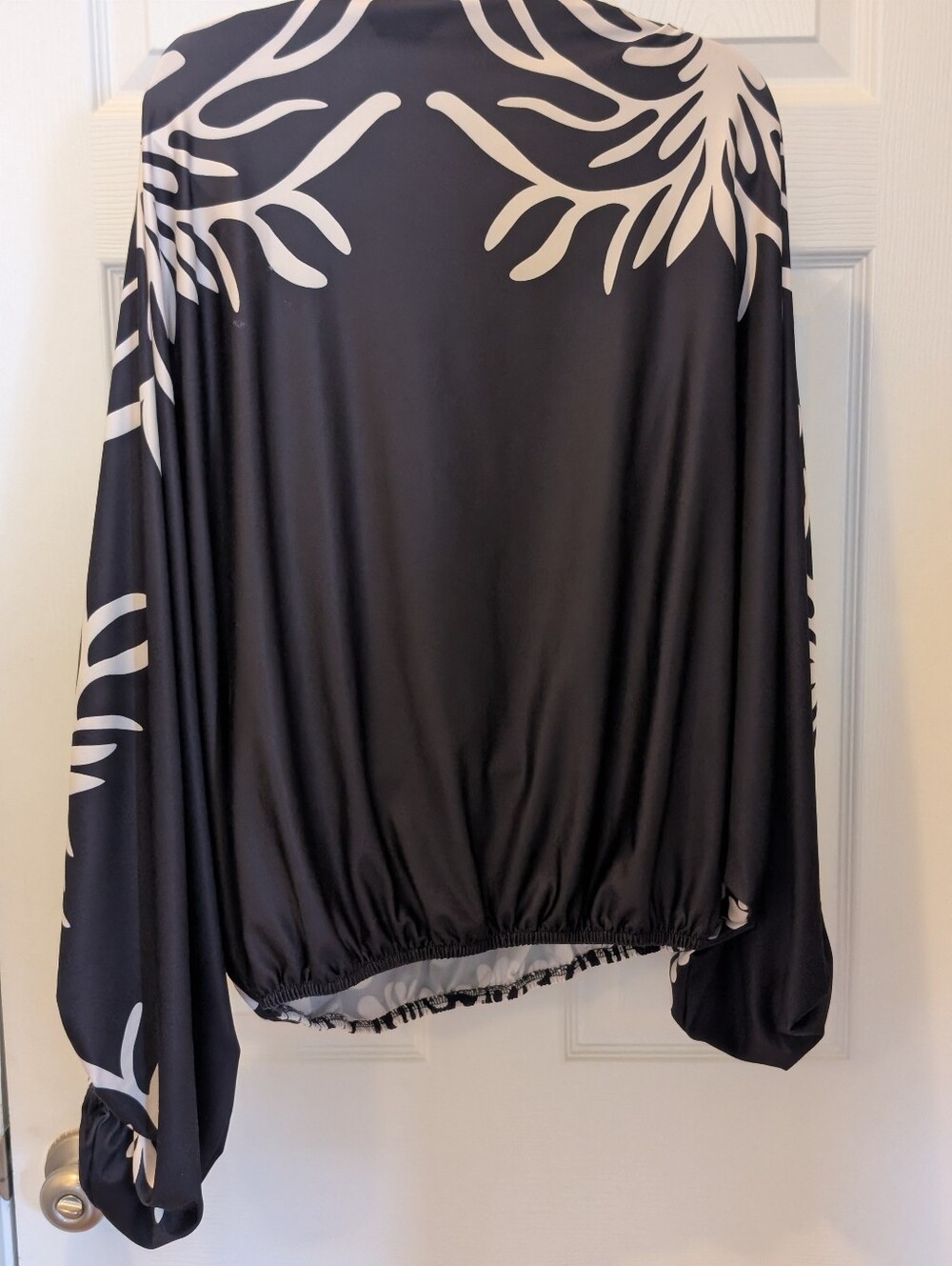 Tropical Resort 2 Piece Maxi Skirt Set Black White Boho Coastal Chic XL Chicme - Picture 14 of 16